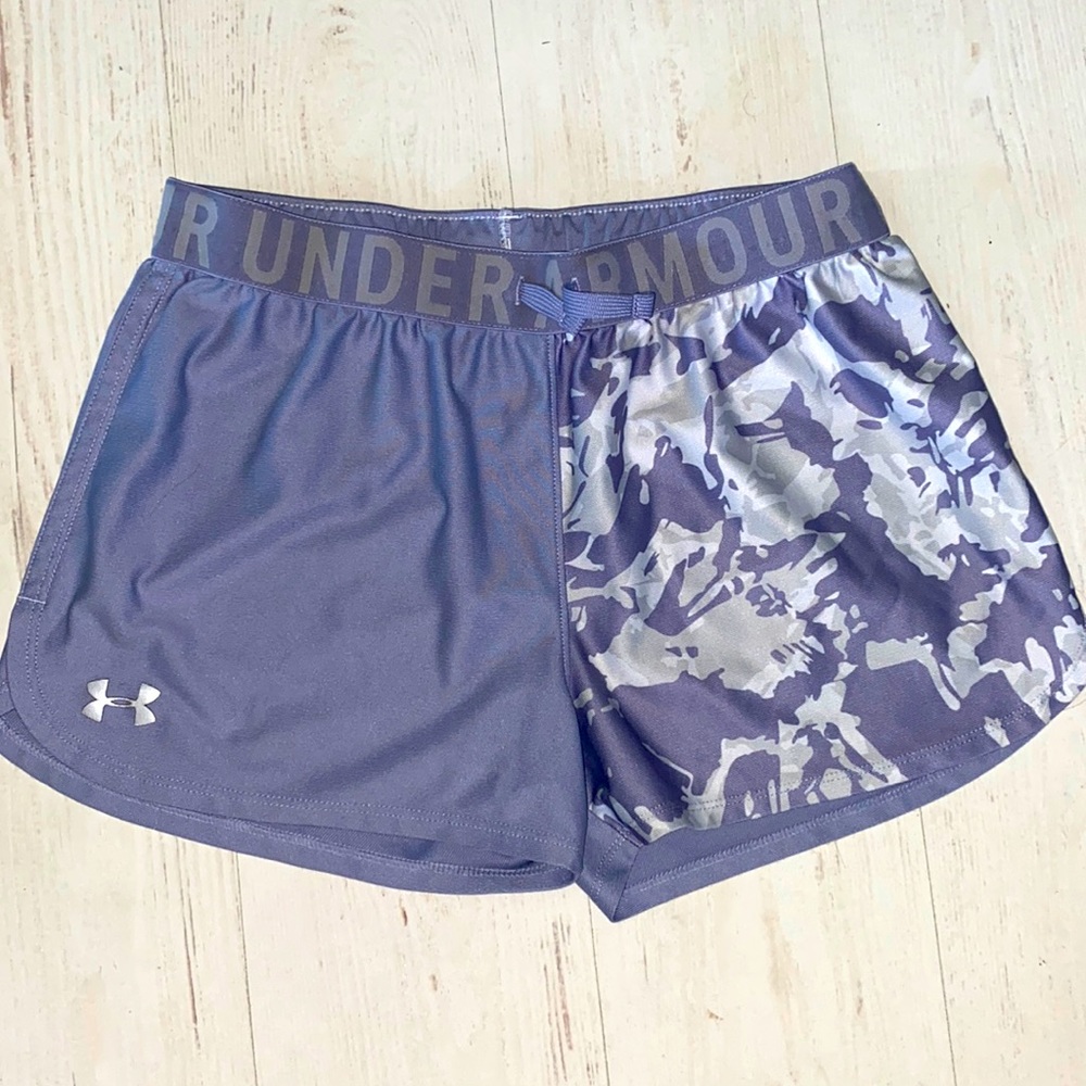 Lavender running shorts UA